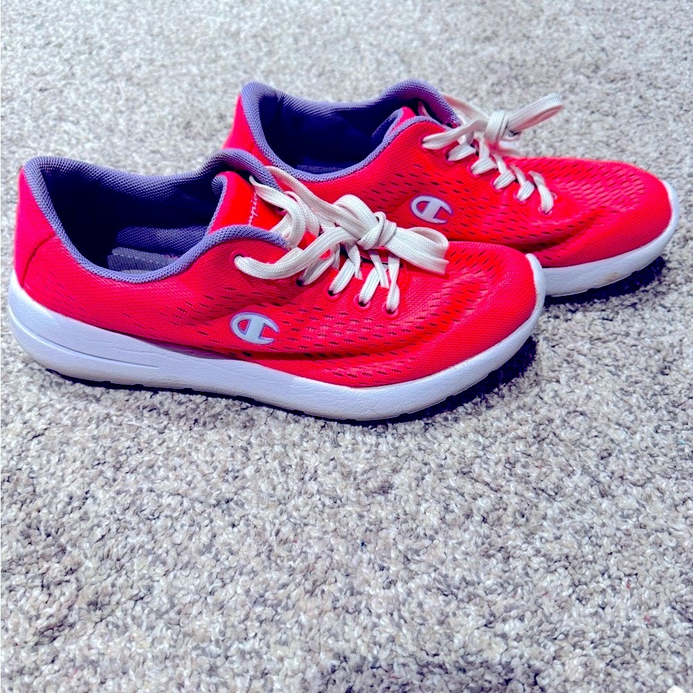 Champion Coral Pink Sneakers with White Accents